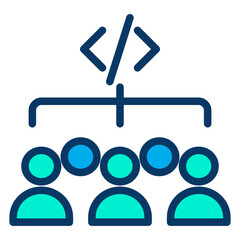 Lineal color Developers Code icon