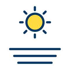 Poster - Lineal color Sun icon