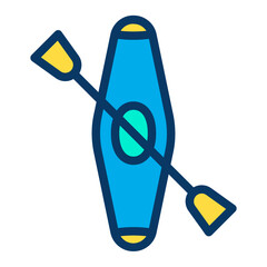 Sticker - Lineal color Kayak icon