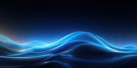 Wall Mural - AI Generated. AI Generative. Abstract blue waves decoration background. Can be used for web or graphic template
