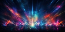 Laser Light Show Colorful Background