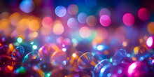 Abstract Light Celebration Background With Defocused Golden Lights For Christmas, New Year, Holiday, Party A Colorful Background With A Glittery. AI Generative