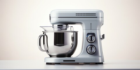 Electronic kitchen mixer on white background