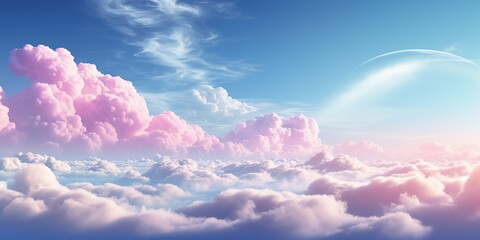 Wall Mural - Patel cloud background created using