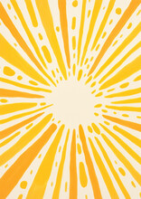 Abstract Retro Yellow Light Bright Burst Sunburst Ray Sun Illustration Background