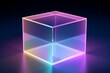 Glowing rectangular prism for your screens. Generative AI