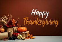 Happy Thanksgiving Day  Social Media Post Celebration Illustration Background Thanksgiving Greeting Autumn Concept 

