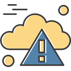 Cloud storage icon symbol vector image. Illustration of the database server hosting cloud system digital design image