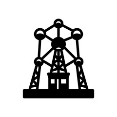 Poster - Atomium icon in vector. Illustration