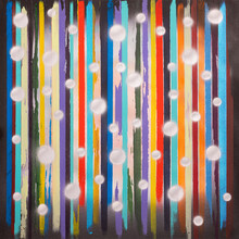 Painting Of Dripping Multicolored Stripes