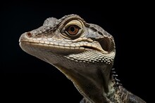 A Lizard With A Pointed Snout. Generative AI