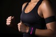 © altitudevisual - close-up of led lights on a wireless fitness armband