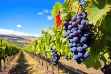 Sticker - bountiful vineyard with ripe grapes ready for harvest