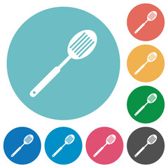 Canvas Print - Kitchen spatula flat round icons