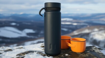 tumbler  with nature background