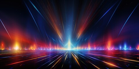 Wall Mural - laser light show colorful background
