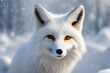 Draw a white fox in the snow.
Generative AI