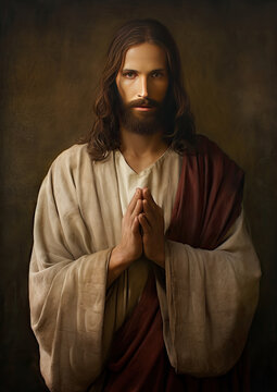 Portrait of Jesus Christ, savior of mankind