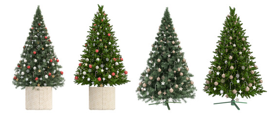 Wall Mural - christmas tree isolated on white