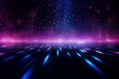 Futuristic Technology Background: Glowing Lines and Particles