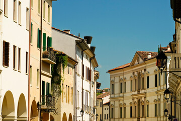 Sticker - Il centro storico di Conegliano Veneto, in provincia di Treviso. Veneto, Italia