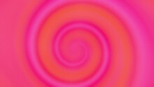 Orange Magenta Pink Fuchsia Red Animated Spiral Shape. Radial Psychedelic Swirl Animation. Hypnotizing Blurry Tunnel Illusion. Abstract Background For Digital Cover, Web Design. Concentric Spin Motion