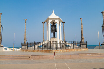 Mahatma gandhi Statue in India in the Union territory of Pondicherry