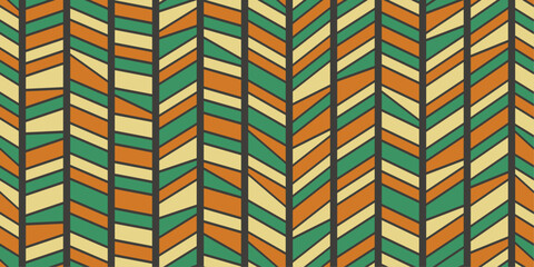 Poster - Seamless pattern of columns divided diagonally along their entire length. Abstract colorful and stylish pattern.