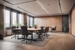 Empty office open space interior. Business conference company background
