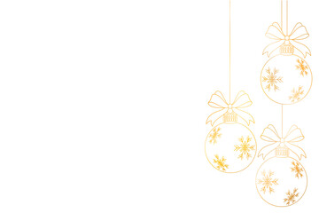 Wall Mural - hanging Christmas balls. line art style vector christmas elements