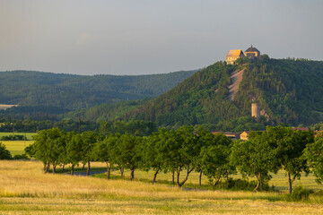 Canvas Print - Tocnik castle with Zebrak ruins, Middle Bohemia, Czech Republic