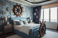 Boy's Bedroom With Nautical Theme, Interior Design