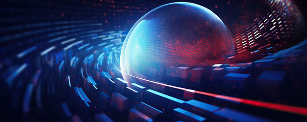 Wall Mural - digital background for tech, ai, data, audio, graphics, and more