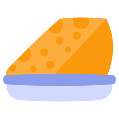 Poster - An icon design of cheese slice  