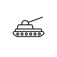 Wall Mural - Tank vector icon. Tank flat sign design. Military tank symbol pictogram. UX UI icon