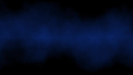 Blue smoke on black background. Effect for editing