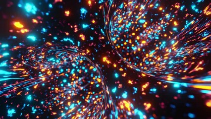 Sticker - Abstract swirl of colorful lights. Infinitely looped animation.