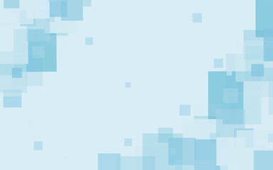 Wall Mural - abstract blue background of random squares of different sizes and transparency. conceptual technolog