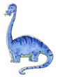 Diplodocus dinosaur illustration for children