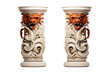 Two columns with chinese dragon decoration. PNG