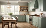 Fototapeta  - Kitchen Painted Cabinets Decor