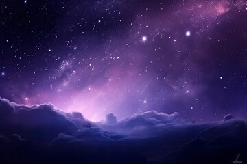 Purple Galaxy space stars in Outer Space.