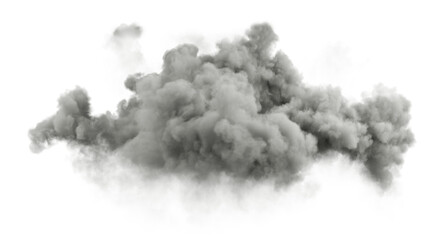 Aufkleber - Isolate gloomy overcast clouds on transparent background 3d render png