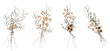 Flowers - Leaves Frame Watercolor Sanddorn Orangebouquets flowers Aquarell Clipart, Einladung 