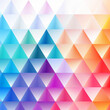 Fondo con detalle de formas triangulares y difuminado de colores suaves incluyendo blanco, azul, rojo y lila