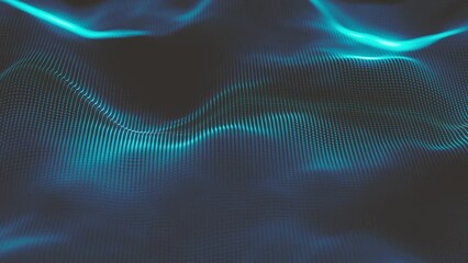 Wall Mural - abstract minimal mesh waving background/ 4k animation of an abstract fractal background with mesh su