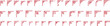© M - Set of Chinese frame borders art china style. Asian new year decorative traditional borders, oriental red line retro pattern for images frames. Vintage frame border isolated on transparent background.