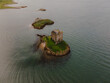 Castle on an island in Scotland
