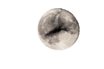 Wall Mural - moon photographed with a telescope, where you can see the craters and the lunar surface, it will soo
