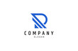 R letter blue vector logo design